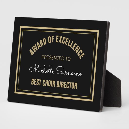 Top Geschenk! Best Choir Director-Plakette Fotoplatte (Seite)