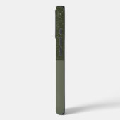 Top-Glitzer Moss Green iPhone 16 Case - Anpassen (Rückseite / Links)
