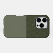 Top-Glitzer Moss Green iPhone 16 Case - Anpassen Hülle (Rückseite (Horizontal))