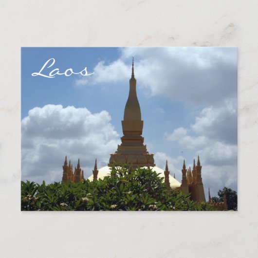 top golden stupa laos postkarte (Vorderseite)