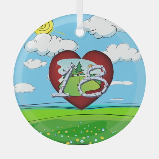 TOP Golf 18 Glasdekoration Ornament Aus Glas (Vorderseite)