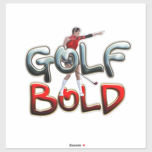 TOP Golf Bold Aufkleber (Blatt)