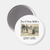 TOP Golf Girl Magnet (Vorderseite/Rückseite)