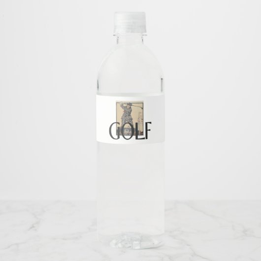 TOP Golf Old School Wasserflaschenetikett (Vorderseite)