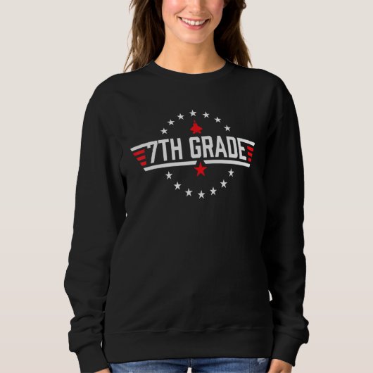 Top Grade 7th Seventh Grade Back To School First D (Vorderseite)