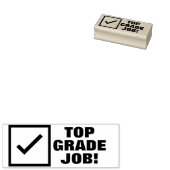 "TOP GRADE JOB!" Briefmarke aus Gummi Gummistempel (Stempel)