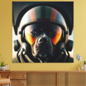TOP GUN ACE DOG ART DRUCKSERIE NR. 2 LEINWANDDRUCK (Insitu (Wohnzimmer))