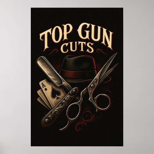 Top Gun Cuts Gangster Logo Poster (Vorne)