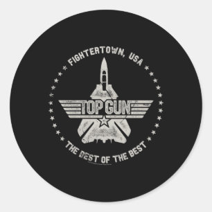 Top Gun Fightertown Usa Circle Runder Aufkleber