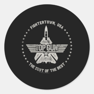 Top Gun Fightertown Usa Circle Runder Aufkleber