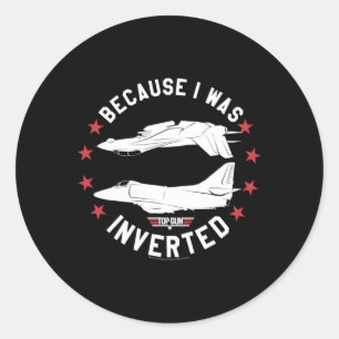 Top Gun invertiert Runder Aufkleber