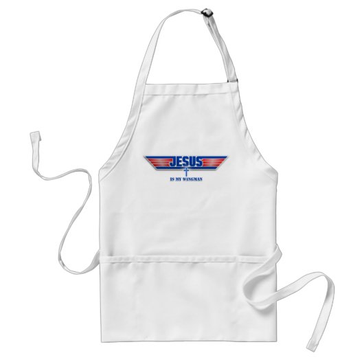 Top Gun Logo Jesus Christus Wingman Apron Schürze (Vorne)