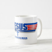 Top Gun Logo Jesus Christus Wingman Movie Tasse (VorderseiteRechts)