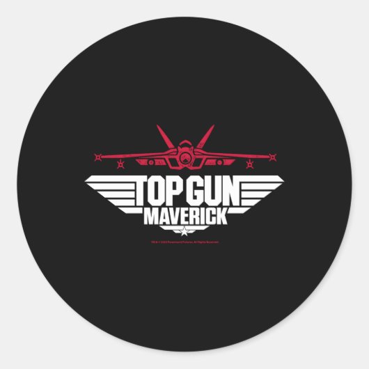 Top Gun Maverick Fighter Jet Runder Aufkleber (Vorderseite)