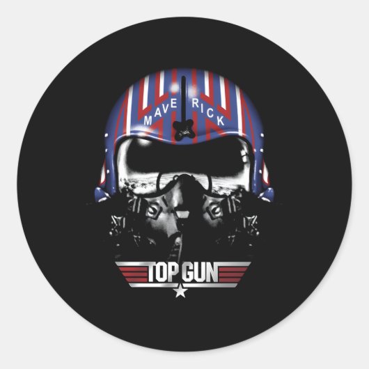 Top Gun Maverick Helmet Runder Aufkleber (Vorderseite)