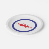 Top Gun Party Plate Pappteller (Schrägansicht)