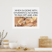 TOP Gymnastik Spaß Poster (Küche)
