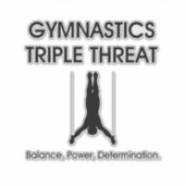 TOP Gymnastik Triple (M) Aufkleber (Vorderseite)