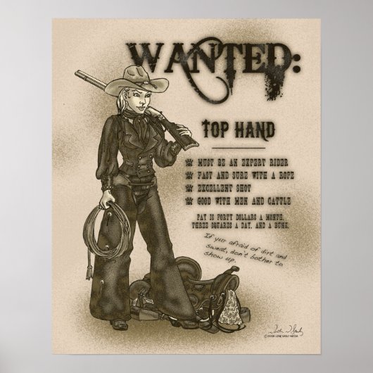 Top Hand Cowgirl Poster (Vorne)