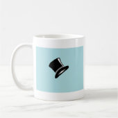 Top Hat auf Blue Kaffeetasse (Links)