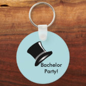 Top Hat auf Blue Schlüsselanhänger (Vorderseite)