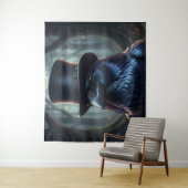 Top Hat Blackbird der Raven Wandteppich (Beispiel)