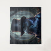 Top Hat Blackbird der Raven Wandteppich (Vorderseite)