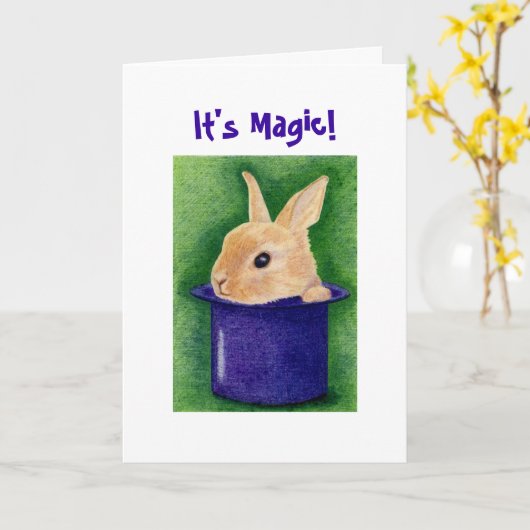 Top Hat Bunny Card Karte (Gelbe Blume)