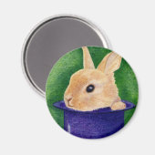 Top Hat Bunny Magnet (Vorderseite/Rückseite)