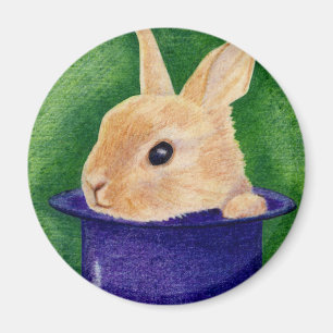 Top Hat Bunny Magnet