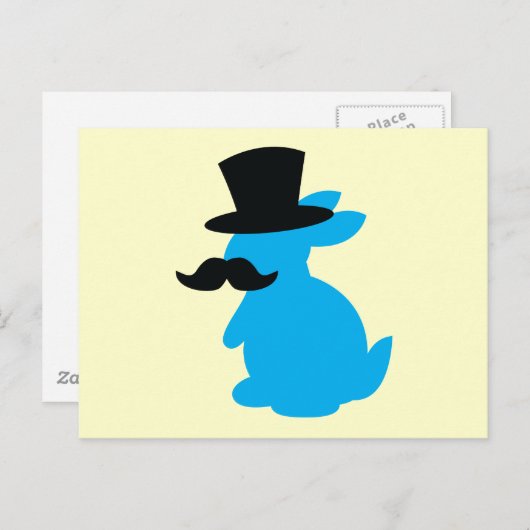 Top Hat Bunny Rabbit Postkarte (Vorne/Hinten)