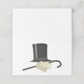 Top Hat Cane Platzkarte (Außenseite Aufgefaltet)