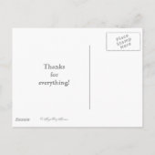 Top Hat Cat Custom Vielen Dank Postcard Postkarte (Rückseite)