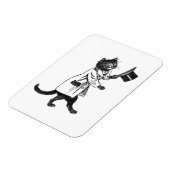 Top Hat Cat Vintag Art Flexi Magnet (Linke Seite)