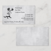Top Hat Cat Vintag Grunge Business Card Visitenkarte (Vorne/Hinten)