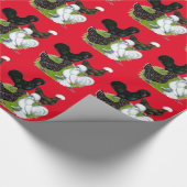 Top Hat Chicken Quartett Geschenkpapier (Ecke)