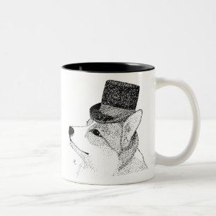 Top Hat Corgi Zweifarbige Tasse