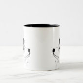 Top Hat Corgi Zweifarbige Tasse (Mittel)