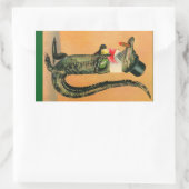 Top Hat Gator Rechteckiger Aufkleber (Tasche)