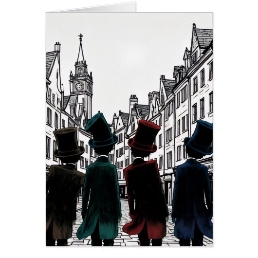 Top Hat Gents Stroll Holzboxsign (Vorne)