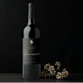 Top Hat Groomsman Chic Wedding Minimalist Proposal Weinetikett