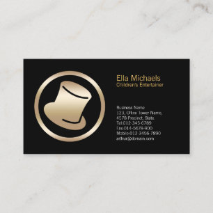 Top Hat Icon Children's Entertainer Business Card Visitenkarte