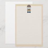 Top Hat, Mustache, Brille und Bow-Krawatte Briefpapier (Vorne/Hinten)