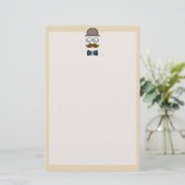 Top Hat, Mustache, Brille und Bow-Krawatte Briefpapier (Stehend Vorderseite)