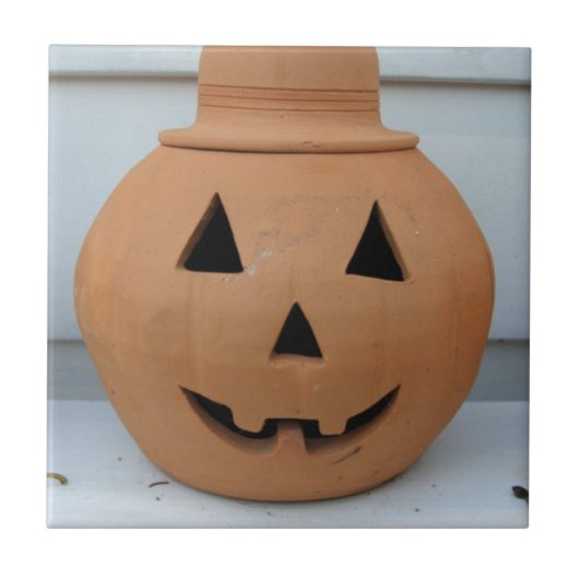 Top Hat Pumpkin Fliese (Vorderseite)