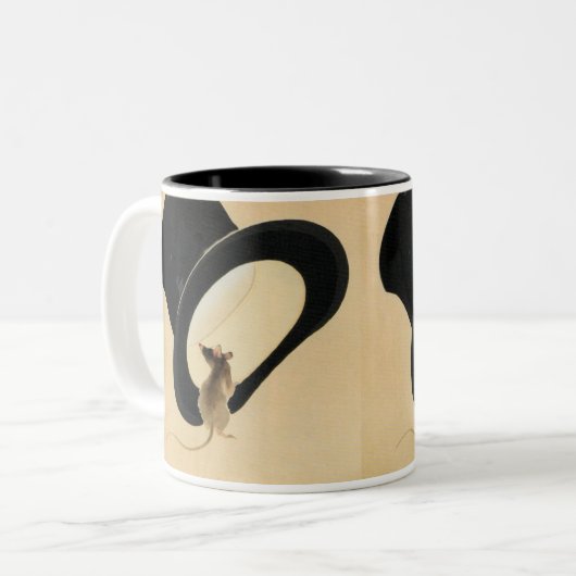 Top Hat Rat Year Chinese Zodiac Birthday Tasse (Vorderseite Links)