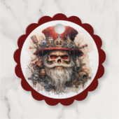 Top Hat Skeleton Halloween Santa Geschenkanhänger (Vorderseite)