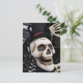 Top Hat Skull Postkarte (Stehend Vorderseite)