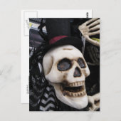 Top Hat Skull Postkarte (Vorne/Hinten)