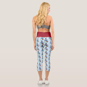 Top Hat Snowman Capri Leggings (Rückseite)